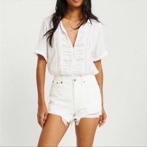 A&F Annie High Rise Jean Shorts